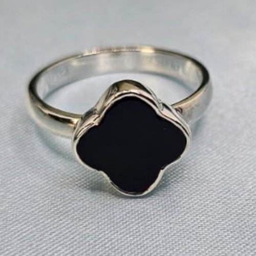 Black Plus Sterling Silver Ring