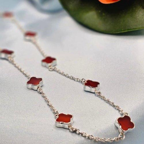 Red Plus 92.5 Sterling Silver Necklace
