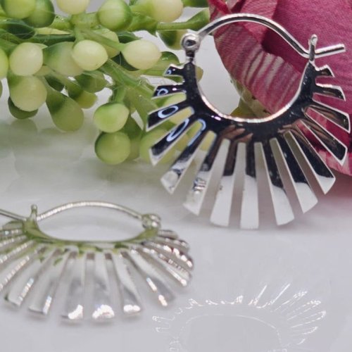Spiky Chic Sterling Silver Earring