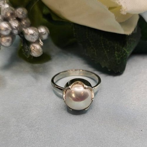 Sterling Silver Pearl Ring