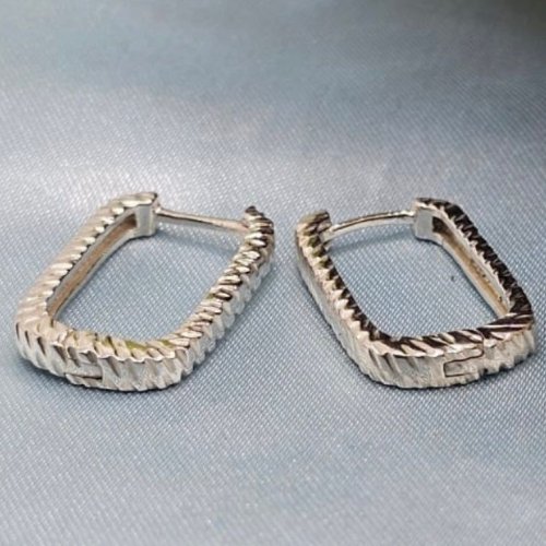 Sterling Silver Square Earring