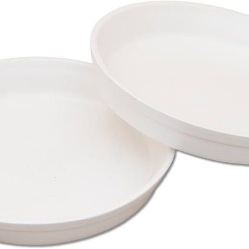 5 Inch Round White Plate for Planter