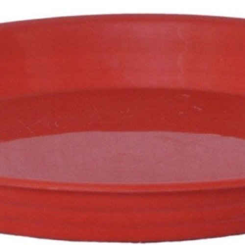 6 Inch Round Red Plate for Planter