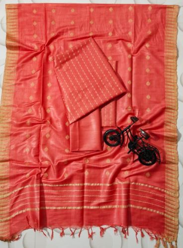 Ladies Katan Silk Artisan Block Print Suit Set