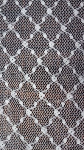 Cross Dot Pattern Soft Net Lace Fabric
