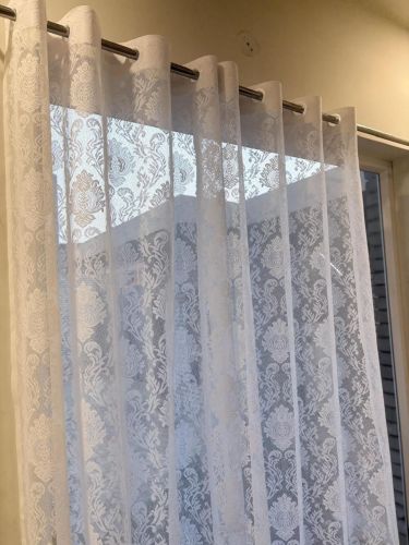 Designer Floral Sheer Net Curtain Fabric