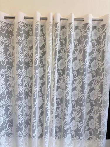 Elegant Floral Designer Net Curtain Fabric