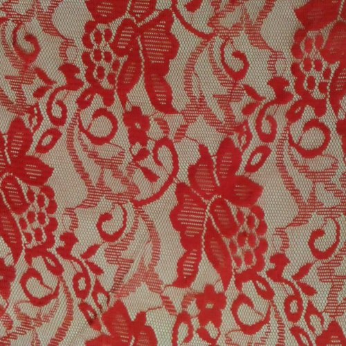 Floral Scroll Pattern Lace Net Fabric
