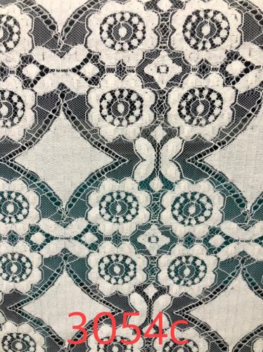 Geometric Floral Motif Lace Net Fabric