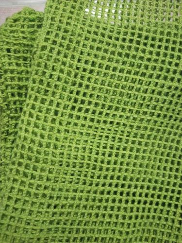 Green Cotton Square Mesh Net Fabric