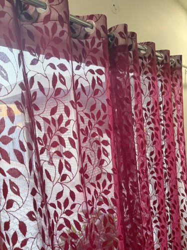 Leaf Vine Pattern Jacquard Net Fabric