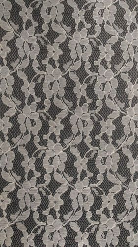 Pure White Floral Vine Lace Net Fabric