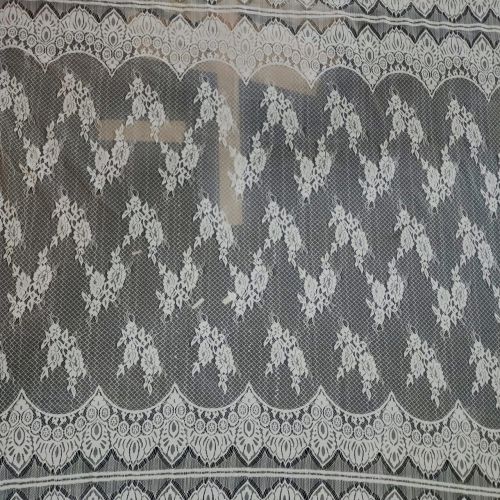 Raschel Floral Border Lace Net Fabric
