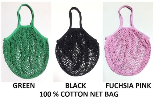 Reusable Cotton Mesh Shopping Net Bag
