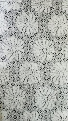 Stretch Floral Pattern Lycra Lace Net Fabric