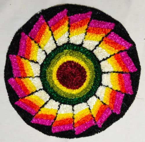 2x2 Feet Floor Rangoli Design Backdrop