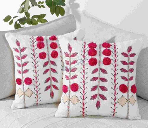 Cotton Embroidered Cushion Cover