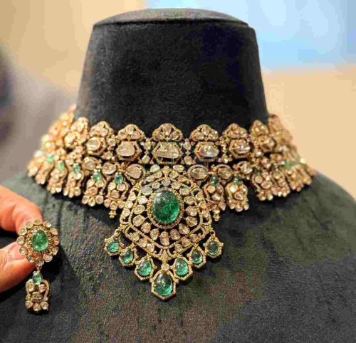 Polki Choker Necklace Set