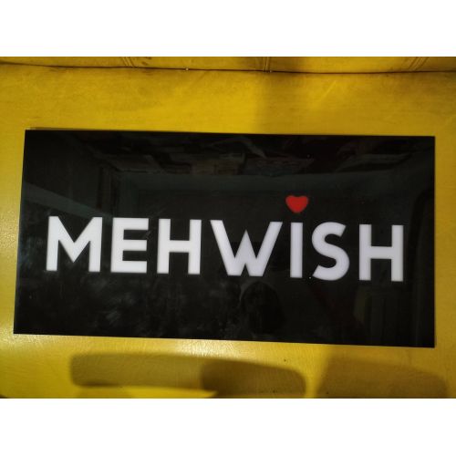 Modern Black Acrylic Front Lit LED Display Sign Board