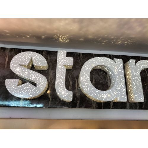 Perforated Star Effect LED Channel Letter Sign with Galaxy Glow