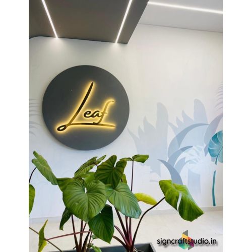 Premium Round Acrylic LED Branding Display Sign Board
