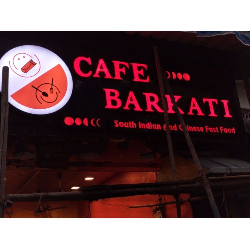 Red Front Glow 3D LED Channel Letter Sign with Round Logo Box