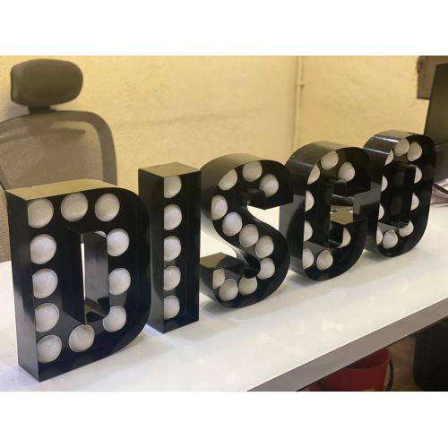 Retro LED Bulb Letter Decorative Sign Board