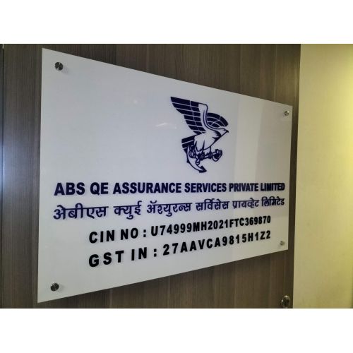 Standard Acrylic Panel 3D Letter Office Display Sign Board
