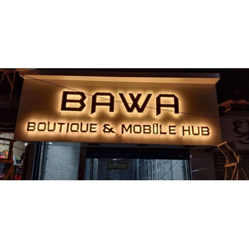 Warm White LED Backlit Acrylic Letter Signage Board