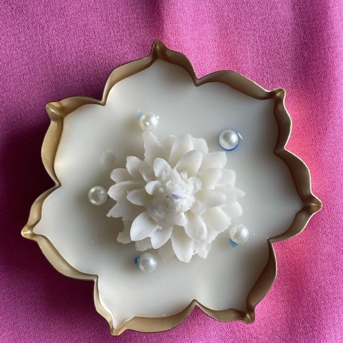 Designer Floral Bowl Candle