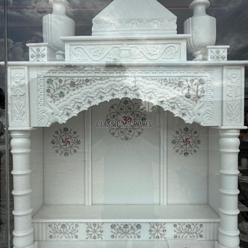60 Inch White Marble Temple for Home