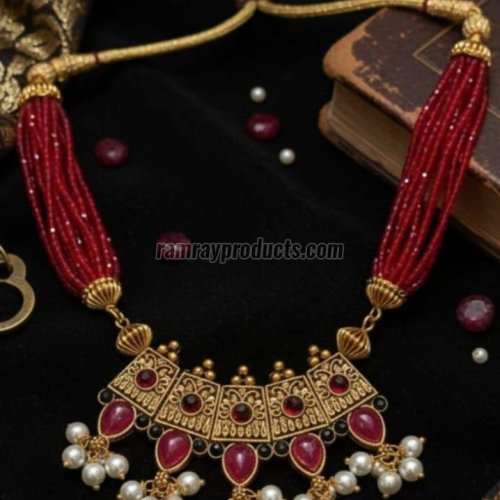 Designer Beaded Necklace for Party Wear