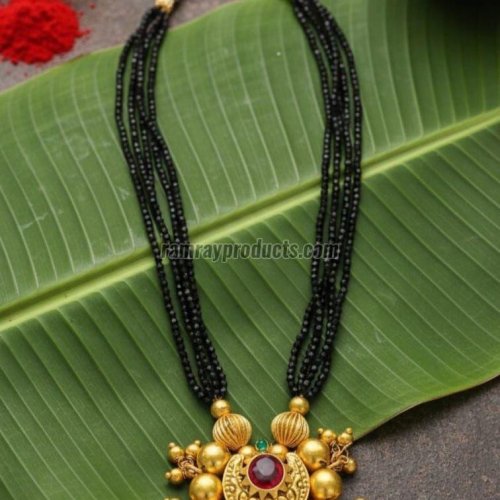 Elegant Micro Gold Polish Mangalsutra