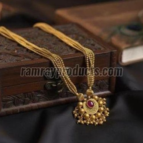 Premium Quality Micro Gold Polish Beaded Necklace