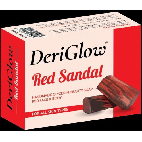 Deriglow Red Sandal Handmade Soap
