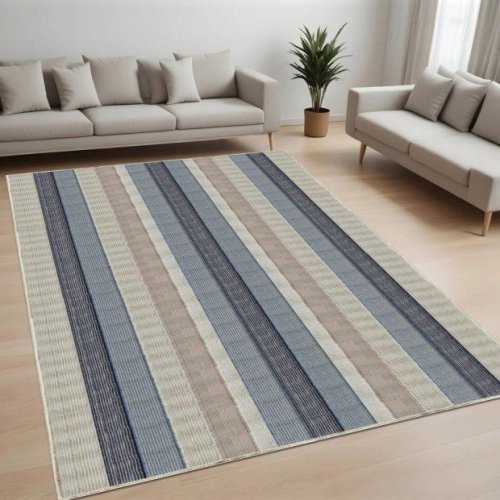 Coastal Stripe Flat Weave Rug