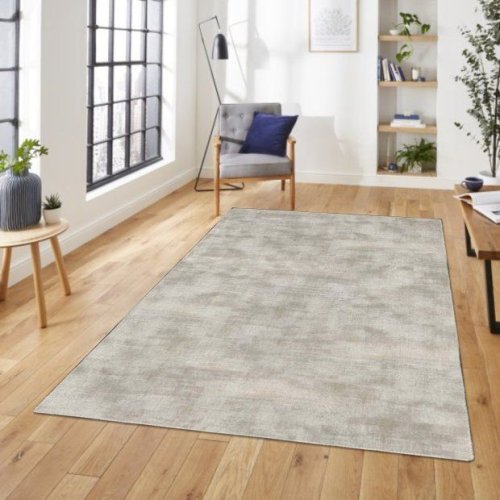 Premium Silver Grey Plain Handloom Carpet