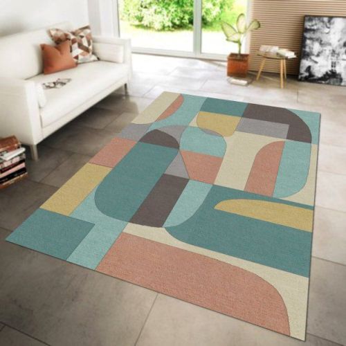 Soft Beige Pastels Maison Lattice Woolen Rug