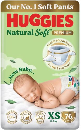 Xs Huggies Natural Soft Premium Baby Pant Diaper
