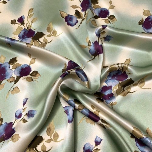 Digital Print Swiss Satin Fabric