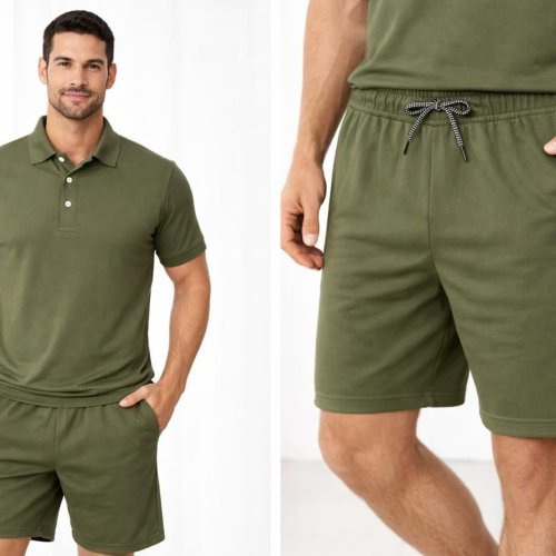 Mens Olive Green Co Ord Set