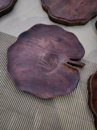 Wooden Decorative Leaf Shape Serving Tray