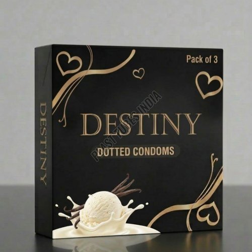 Destiny Vanilla Dotted Condom