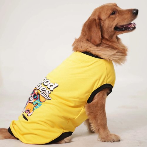 Good Vibes Only Printed Dog T-Shirt