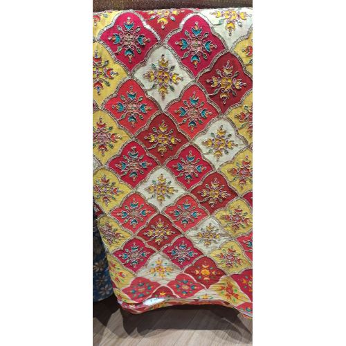 Ladies Crepe Multicolor Kite Design Fabric
