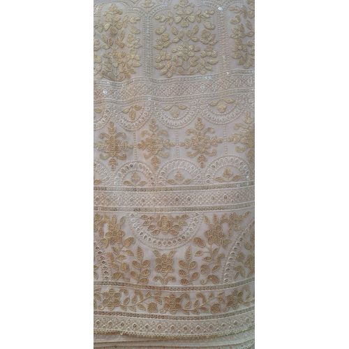 Ladies Georgette Mukesh Embroidery Daman Fabric