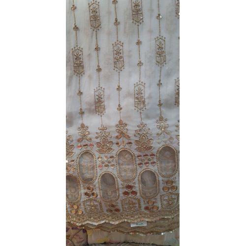 Ladies Georgette Net Cutwork Daman Designer Fabric