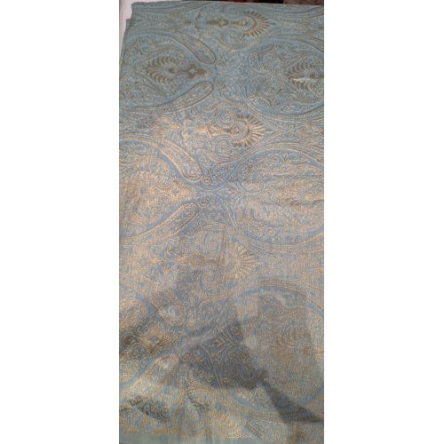 Ladies Ice Blue Banarasi Jacquard Silk Fabric