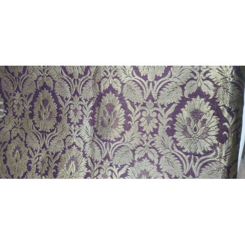 Ladies Magenta Banarasi Silk Jacquard Fabric