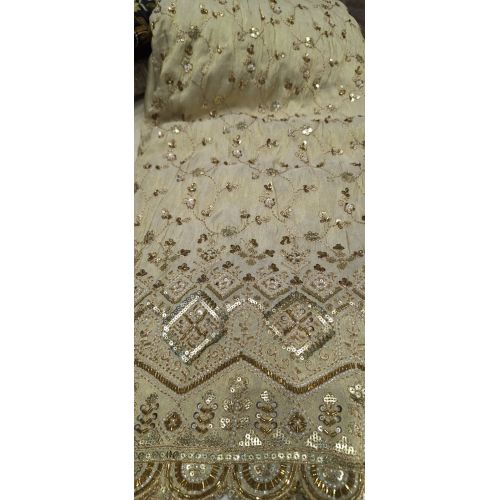 Ladies Tissue Silk Cutdana Daman Fabric